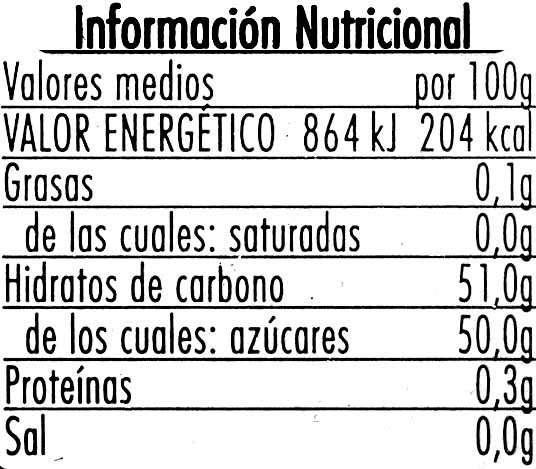 Mermelada de piña - Nutrition facts - es