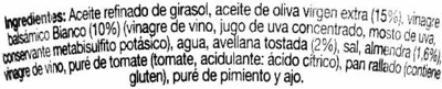 Salsa vinagreta - Ingredients - es