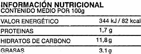 Tomate frito "Apis" - Nutrition facts - es