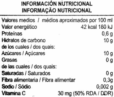 Zumo de naranja exprimida refrigerado con pulpa "Aliada" - Nutrition facts - es