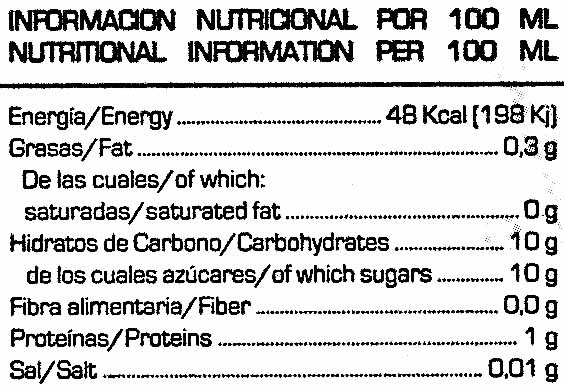 Soja sabor melocoton - Nutrition facts - es