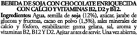 Bebida de soja con chocolate - Ingredients - es