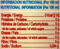 Té frío sabor limón - Nutrition facts - es