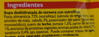 Sopa De Ternera Con Estrellitas - Ingredients - es