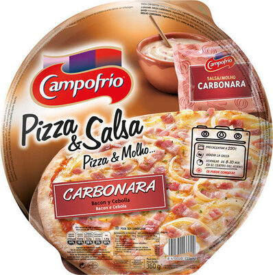 Pizza de bacon y cebolla con salsa carbonara - Product - fr