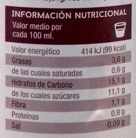 Or, Xata - Nutrition facts - es