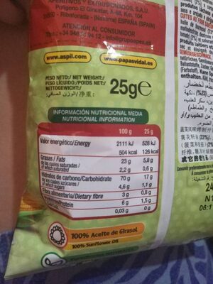 Natural snack Disney - Nutrition facts