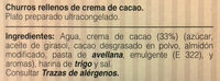 Churros rellenos de crema de cacao - Ingredients - es