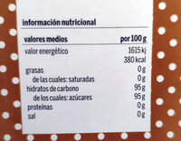 Azúcar moreno de caña integral no refinado - Nutrition facts - es