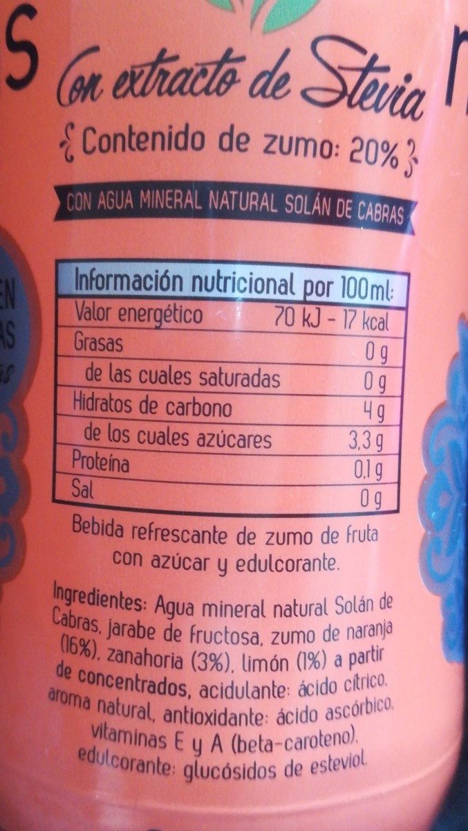 Multifrutas - Ingredients - es