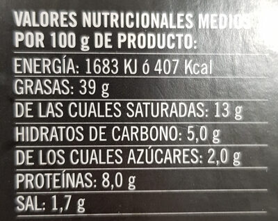 Mousse de pato con reducción de Pedro Ximenez - Nutrition facts