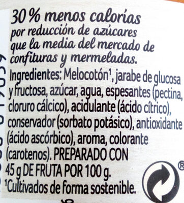 mermelada de melocotón - Ingredients - es