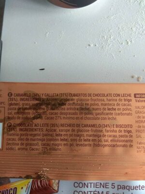 Choco galleta - Nutrition facts - es