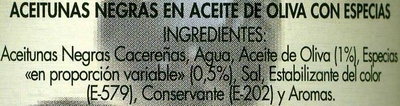 Aceitunas negras sin hueso - Ingredients - es