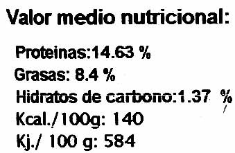 Tofu ecológico "Mallorca Bio" Natural - Nutrition facts - es