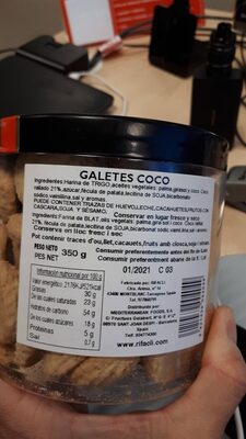 Galletas de coco - Ingredients