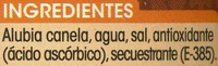Alubia canela - Ingredients - es