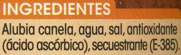 Alubia canela - Ingredients - es