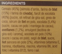 Cereal farcits de xoco - Ingredients - ca