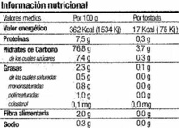 Biotostadas con castañas - Nutrition facts - es