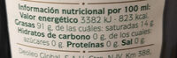 Aceite De Oliva Virgen Extra - Nutrition facts - es