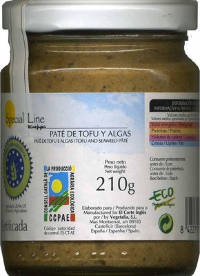 Paté vegetal  de tofu y algas - Product