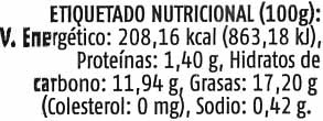 Paté vegetal de alcachofa - Nutrition facts - es