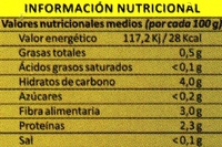 Setas trompeta negra - Nutrition facts - es