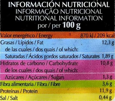 Bio hamburguesa vegetal shiit-take sin gluten ecológica - Nutrition facts - es