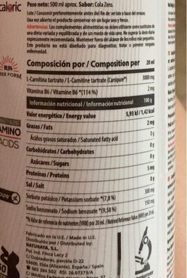 L carnitine - Nutrition facts