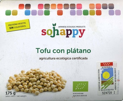 Tofu ecológico "Sojhappy" Con plátano - Product - es