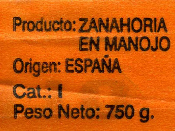 Zanahorias - Ingredients - es