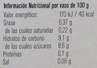 Postre de avena vegetal sabor chocolate - Nutrition facts - es