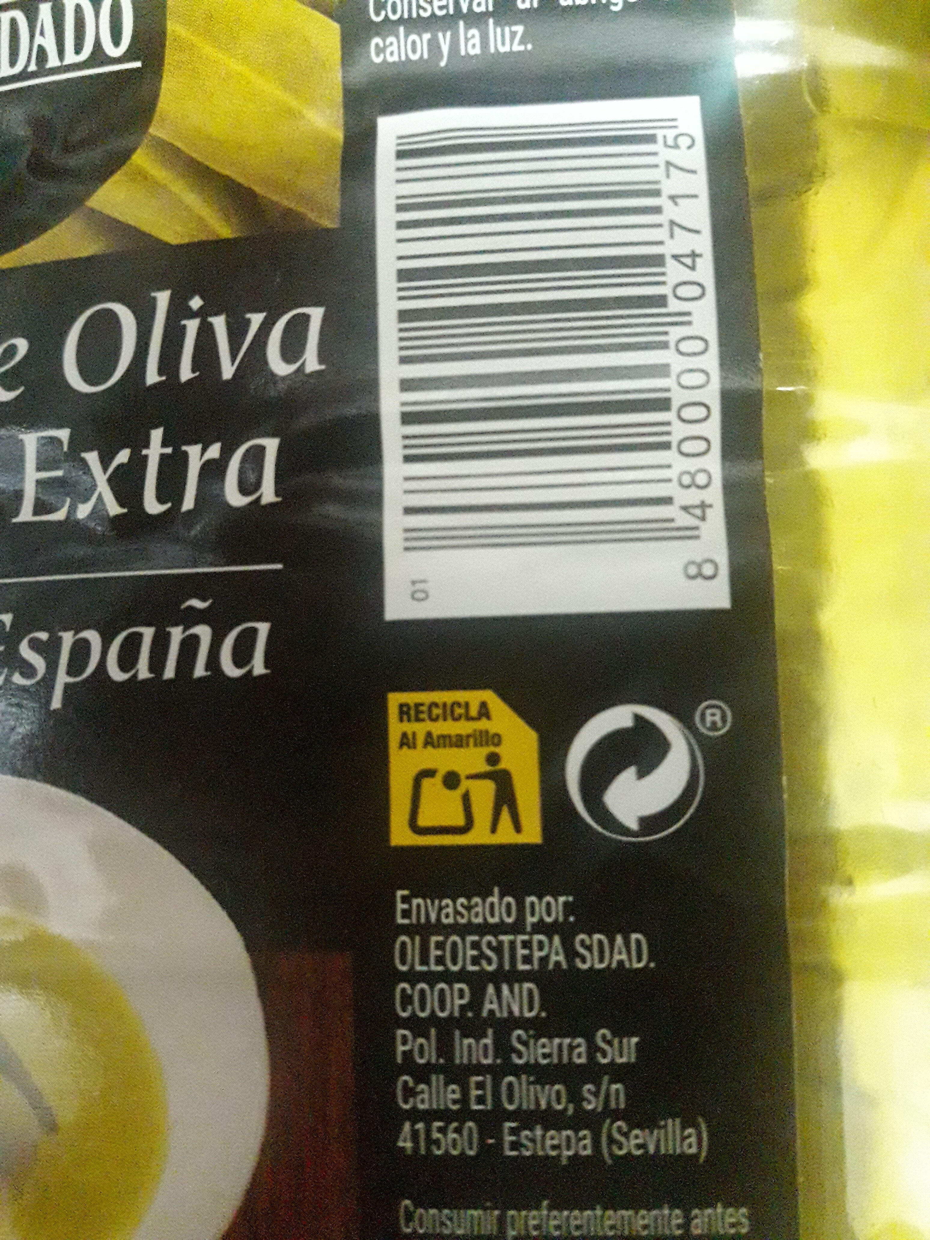 Aceite de oliva virgen extra - Recycling instructions and/or packaging information - es