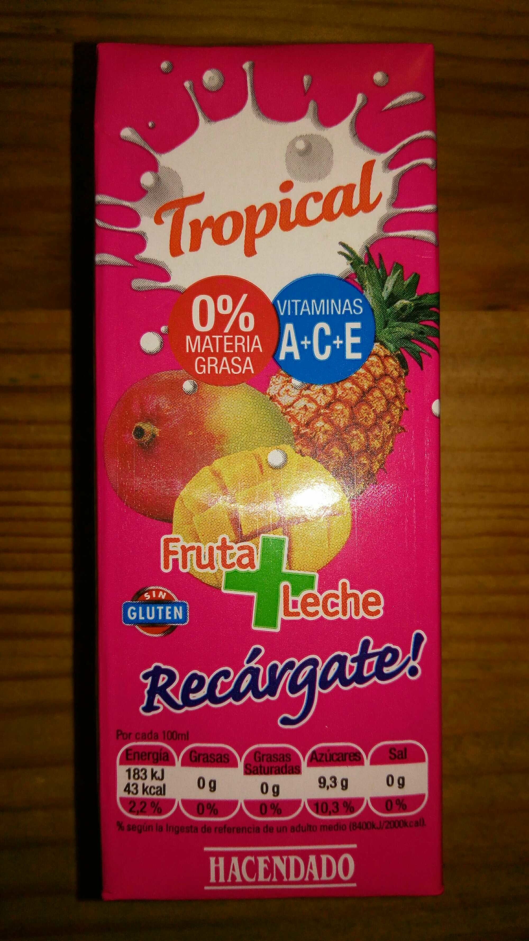 Zumo de frutas tropical + Leche - Product - es
