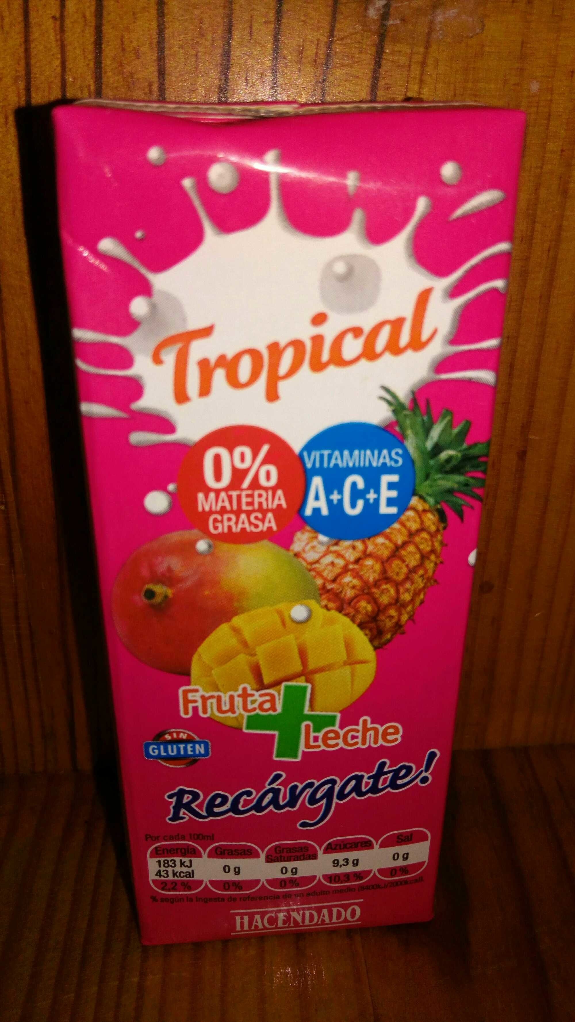 Zumo de frutas tropical + Leche - Ingredients - es