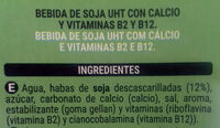 Bebida de soja con calcio - Ingredients - es
