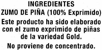 Zumo de piña seleccion - Ingredients - es