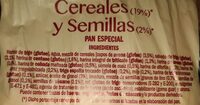 Pan de molde  cereales y semillas - Ingredients - es