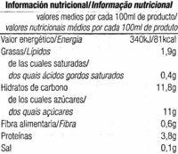 Bebida de soja con chocolate - Nutrition facts - es