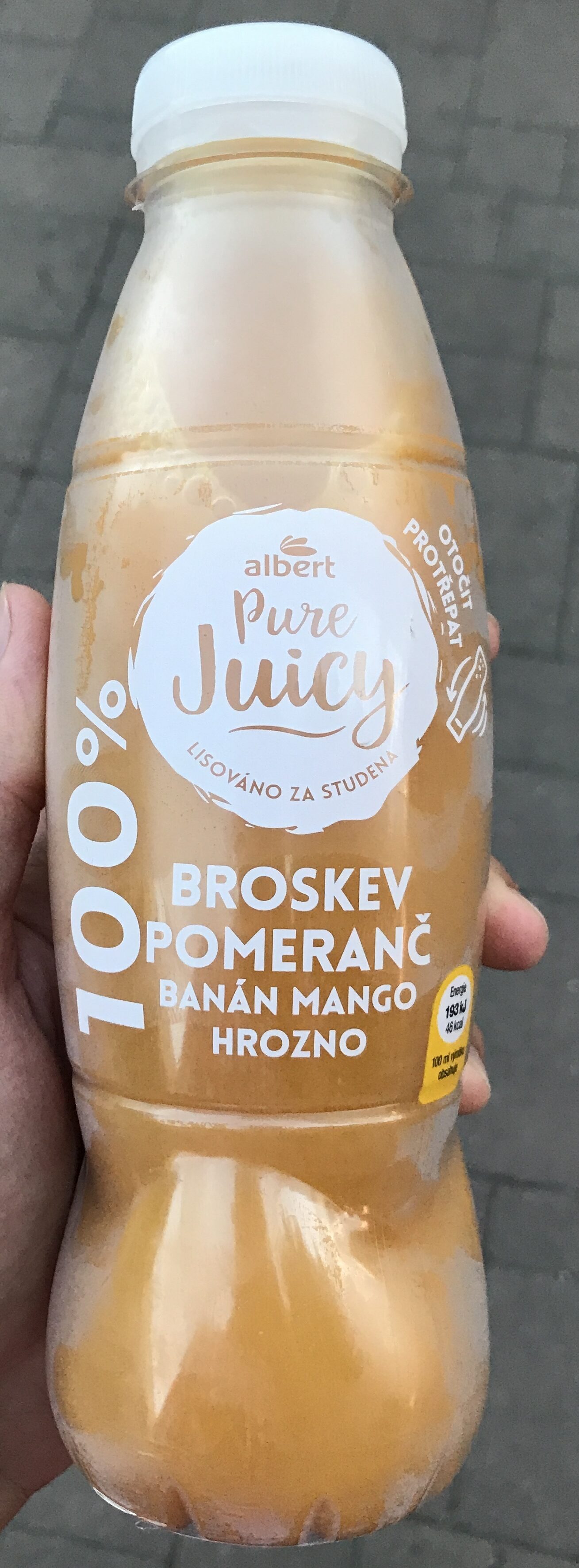 Pure juicy Broskev pomeranč banán mango hrozno - Product - cs