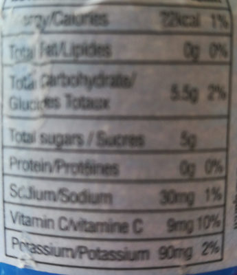 Pure coconut - Nutrition facts