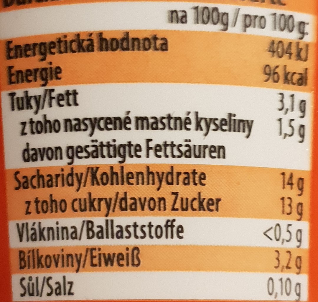 Joghurt Pfirsisch-Maracuja - Nutrition facts - de