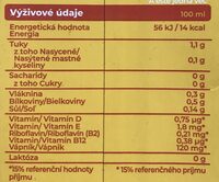 Mandlové mléko bez cukru - Nutrition facts - cs