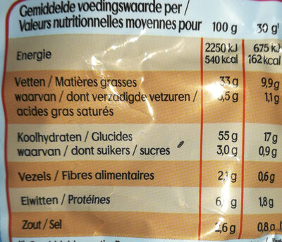 Lays Buggle - Nutrition facts - fr