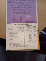 Krokante graanrepen cranberry - Nutrition facts - nl