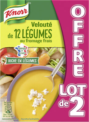 KNORR Soupe Liquide de Légumes Fromage Frais Lot 2x1L - Product - fr
