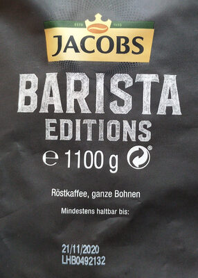 Barista Editions Crema Intense Röstkaffee, ganze Bohnen - Ingredients