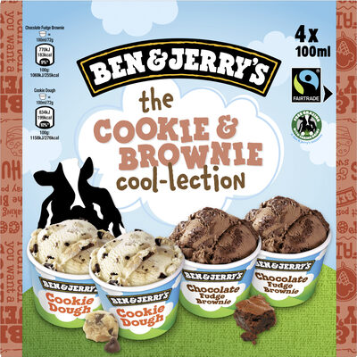 Ben & Jerry's Glace Mini Pots The Cookie & Brownie Cool-lection 4x100ml - Product - fr