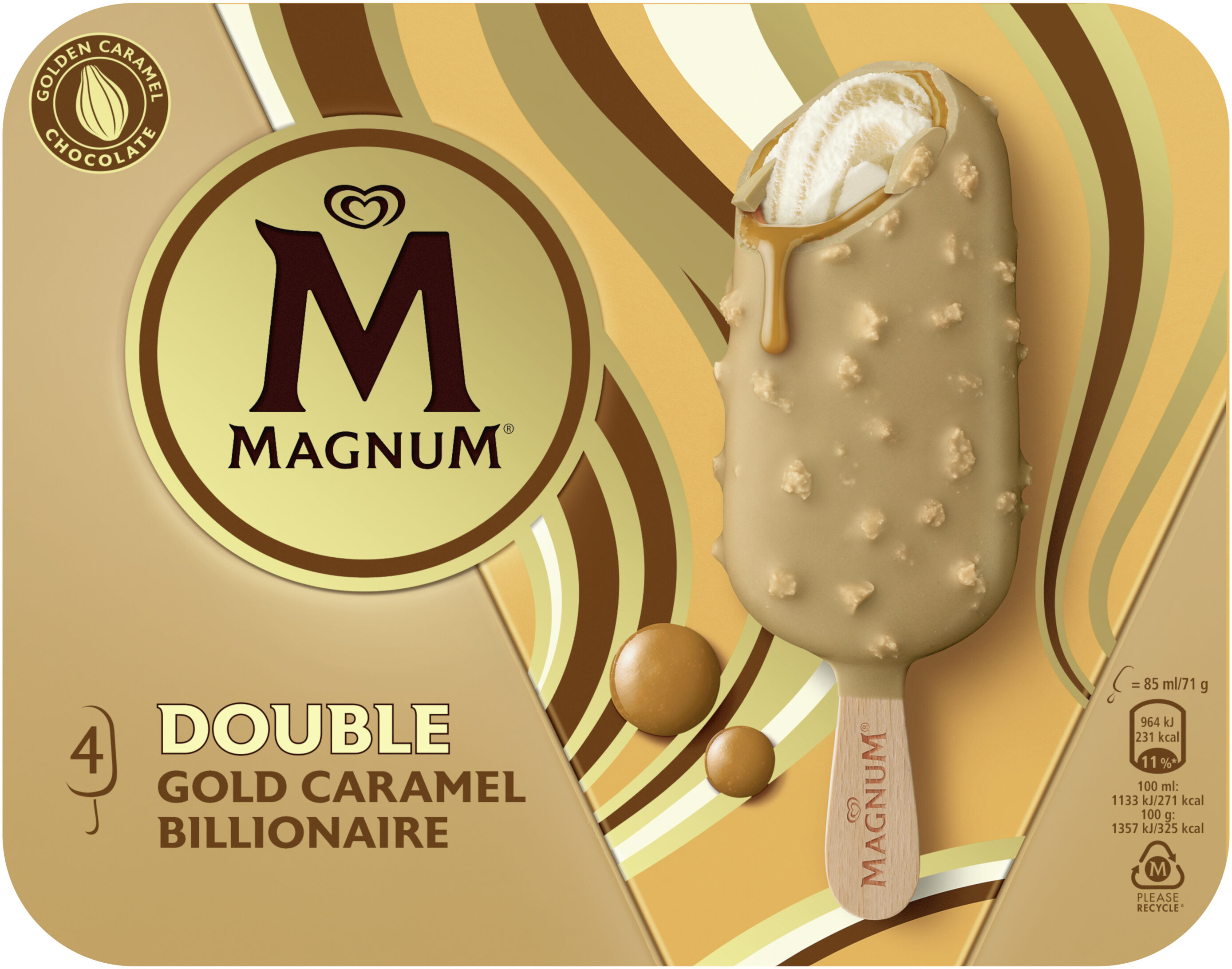 Magnum double gold caramel billionaire - Product - fr. image/svg+xml. ×. 